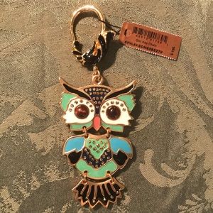 JAY STRONGWATER Owl Key Chain Chi Omega